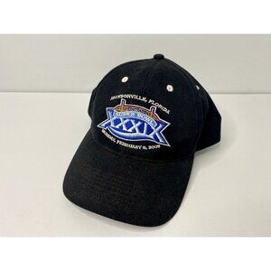 NFL Super Bowl‎ XXXIX Hat Black  Adjustable Cap Jacksonville Florida 2005